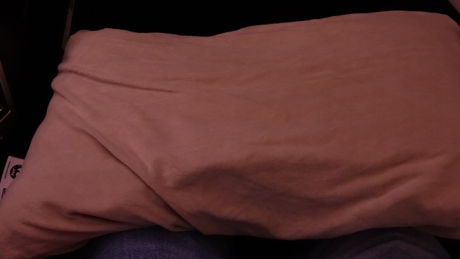 a close up of a pillow