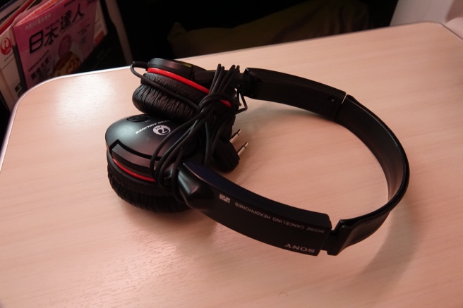 a black headphones on a table