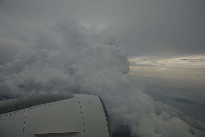 a view of clouds from an airplane