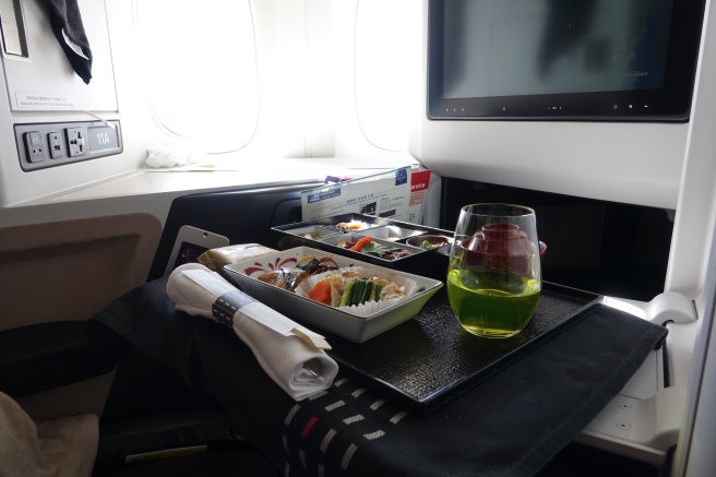 a tray of food on a table