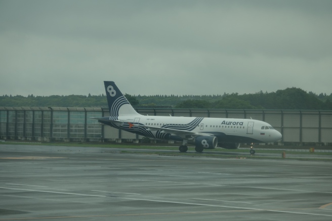 an airplane on the runway