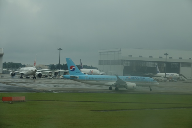 airplanes on a runway