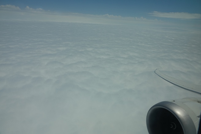 a view of clouds from an airplane