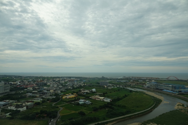 a city next to a river