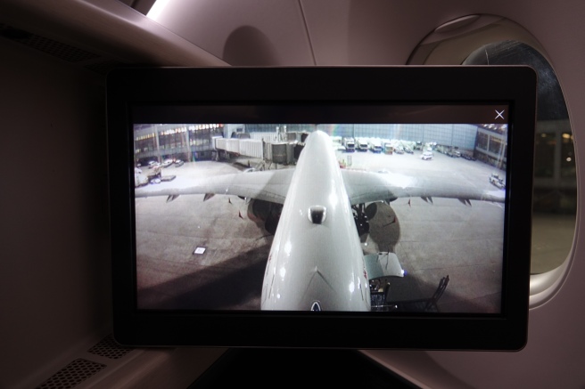 a screen with a plane on it