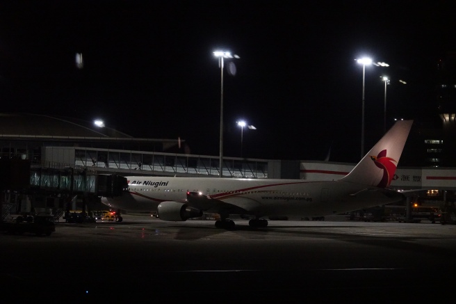 an airplane at an airport