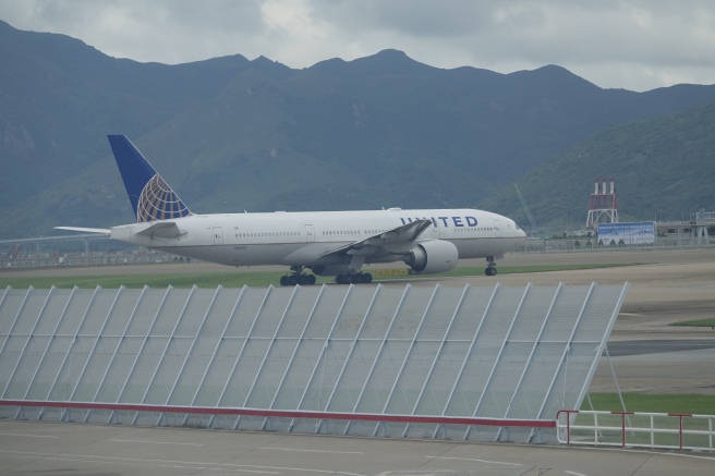 a large airplane on a runway