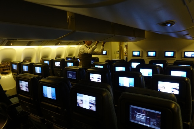 a man working on a plane