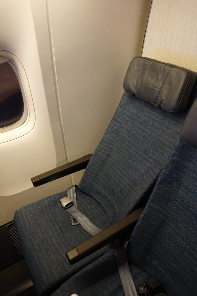 a seat in a plane