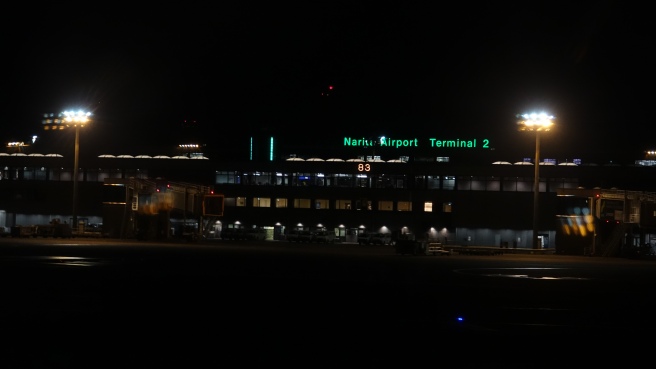 a building at night with lights