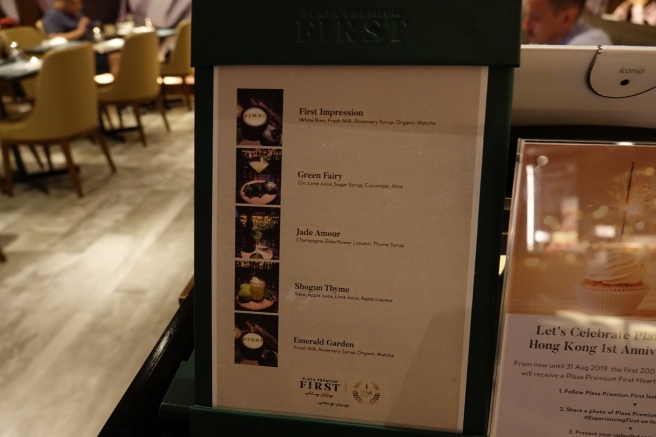 a menu on a table