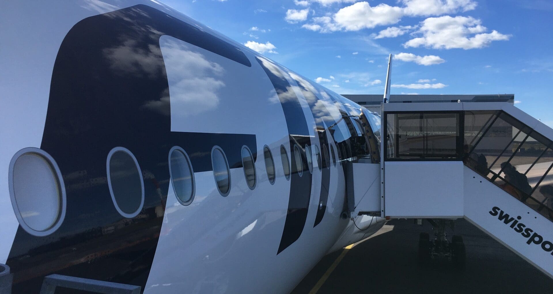 a plane with a door open
