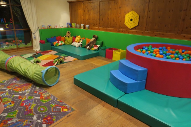 a room with a play area