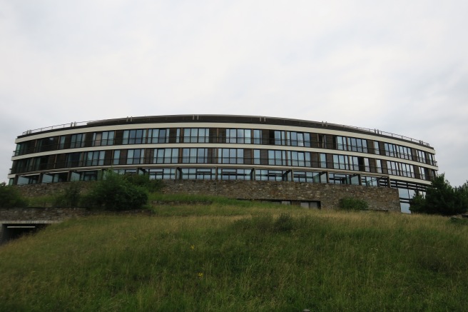 a building with many windows