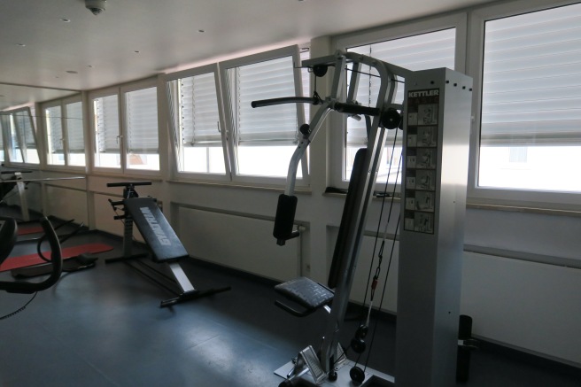 a gym with exercise equipment