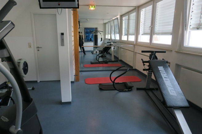 a room with exercise equipment