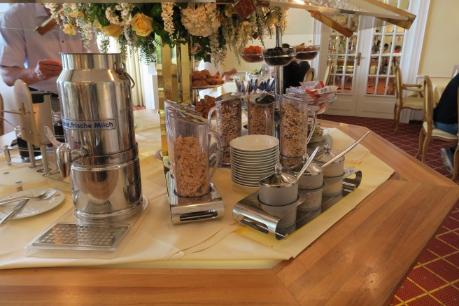 a table with food items on it