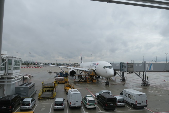 a plane parked at an airport