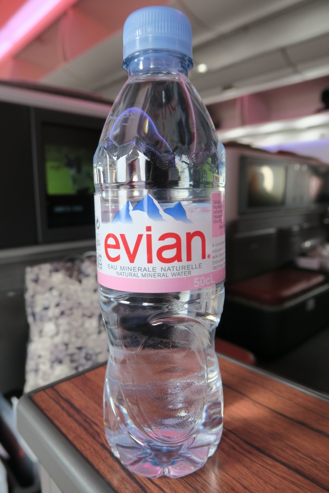 a plastic bottle of water