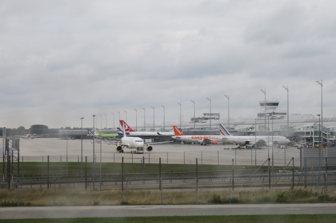 airplanes on the runway