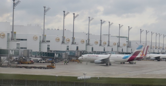 an airplane on the runway