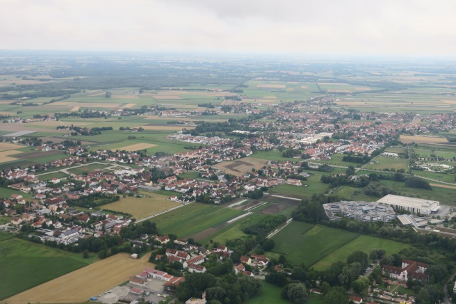 an aerial view of a city