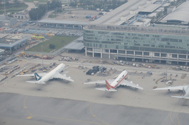 airplanes on the runway