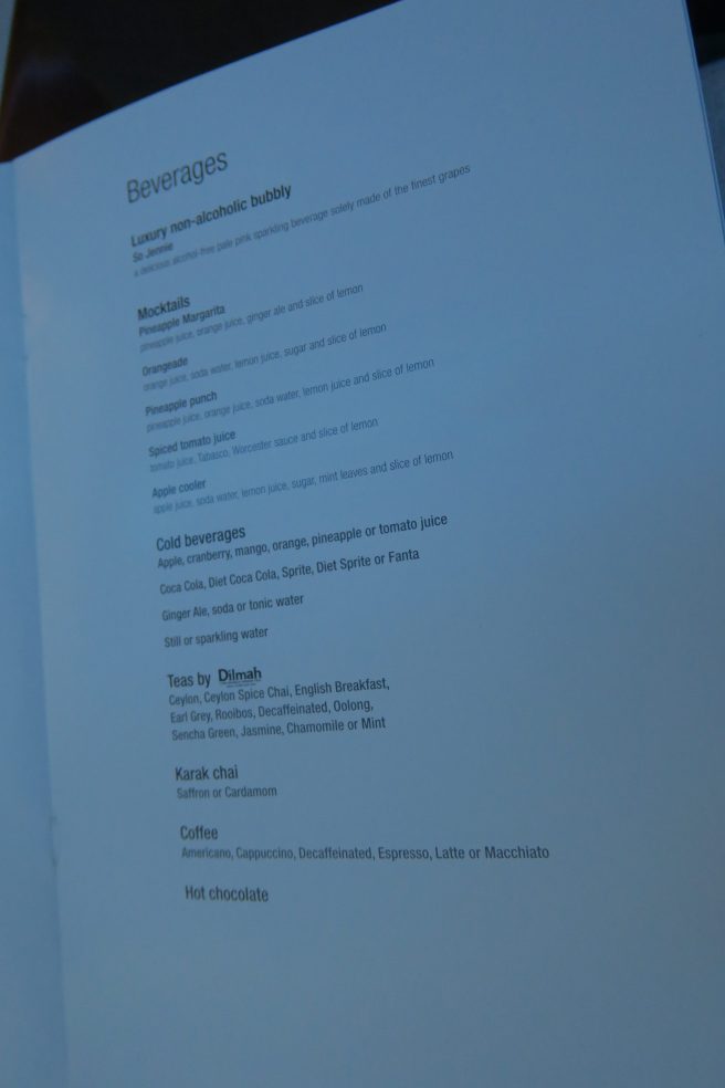 a menu of a restaurant