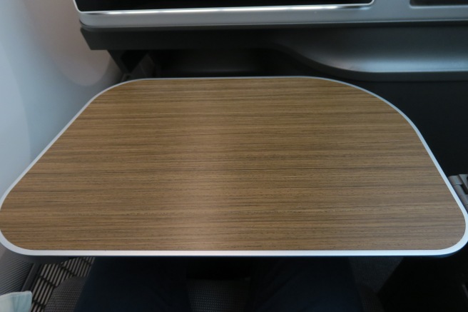 a table on a plane