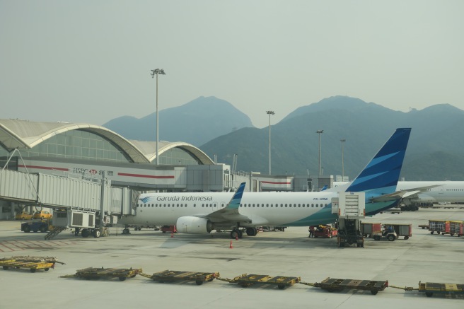 a plane parked at an airport