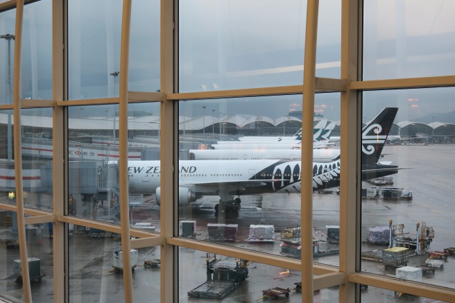 a large airplane parked at an airport