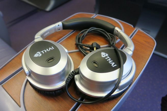 a pair of headphones on a table