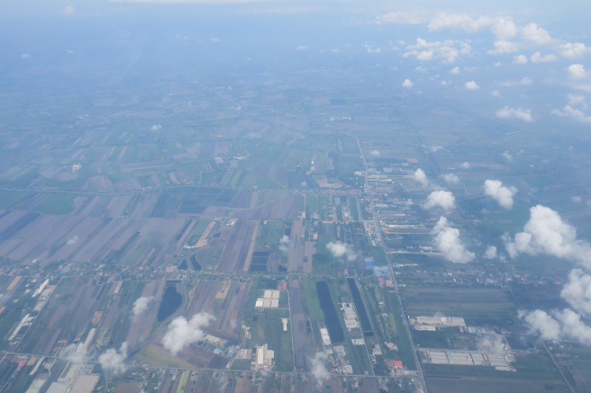 aerial view of a city from the sky