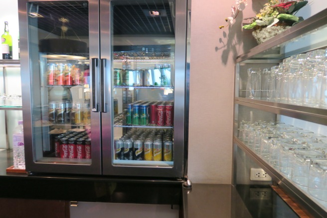 a refrigerator with drinks in it