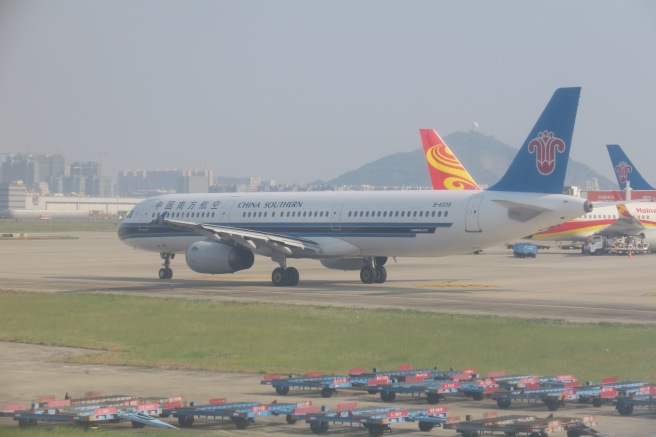 a large airplane on the runway