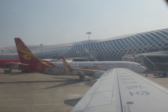 a plane parked at an airport