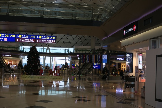 a large building with a christmas tree