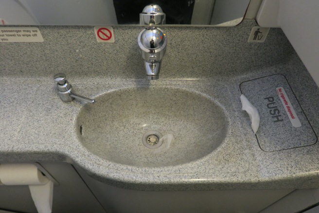 a sink with a faucet