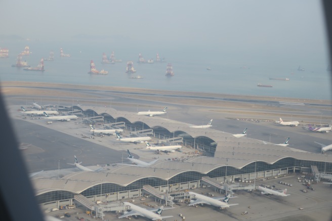 an aerial view of an airport