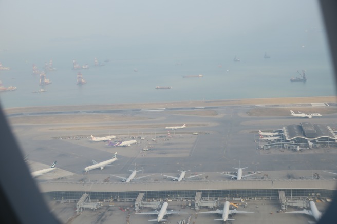 an aerial view of an airport