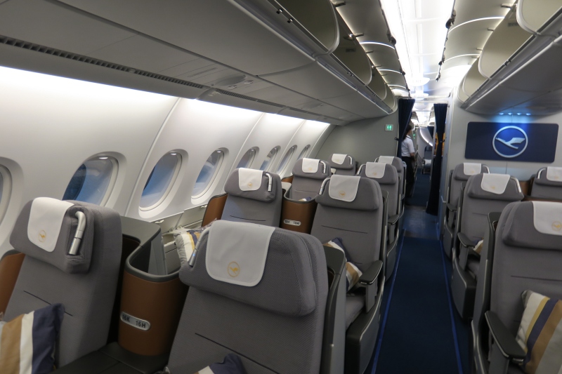 the inside of an airplane