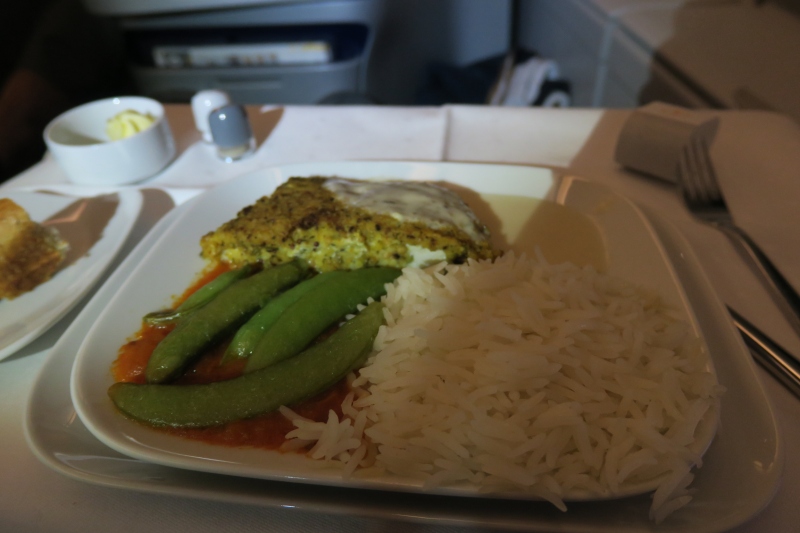 a plate of food on a table