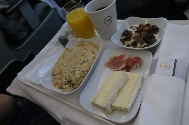 a tray of food on a table