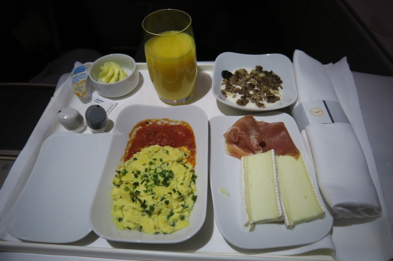 a tray of food on a table