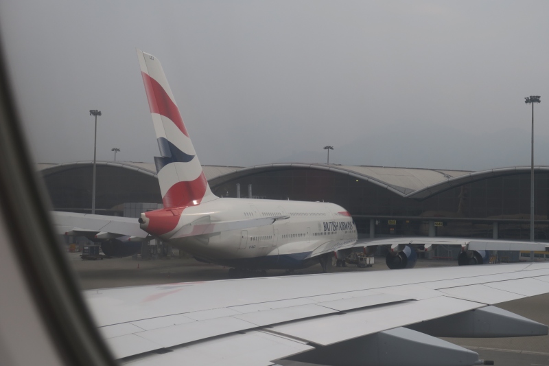 an airplane parked at an airport