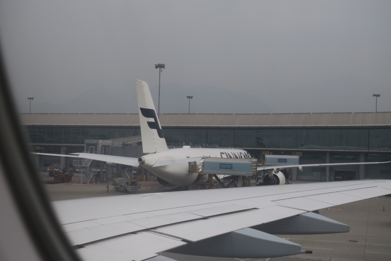 an airplane in an airport