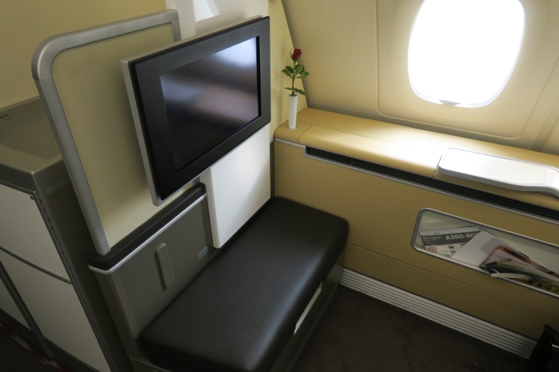 a tv on a seat in a plane