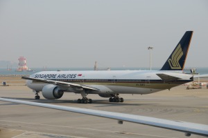 a large airplane on the runway