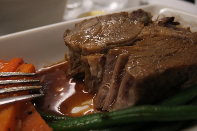 a plate of food with a fork