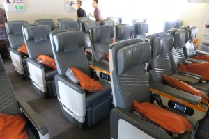 a group of seats in an airplane